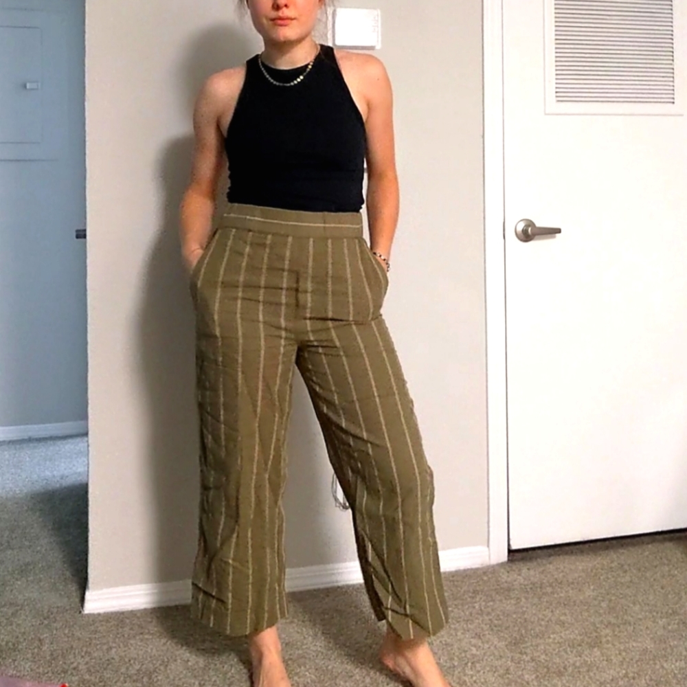 Madewell crop linen pant